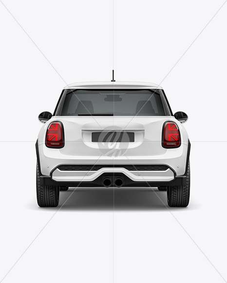 Compact Car Mockup - Back View