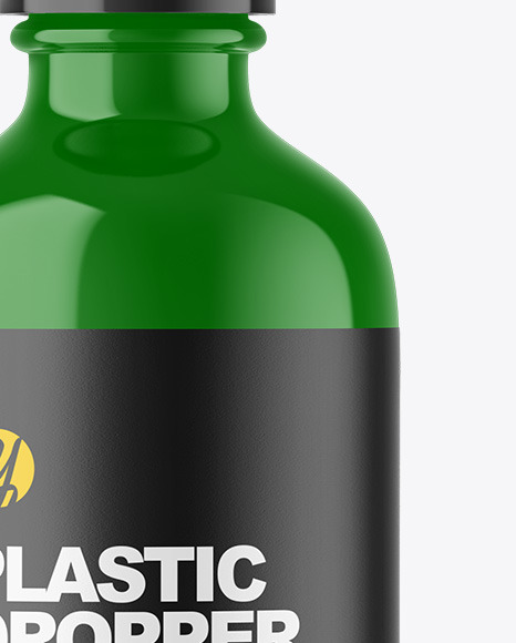 Glossy Plastic Dropper Bottle Mockup