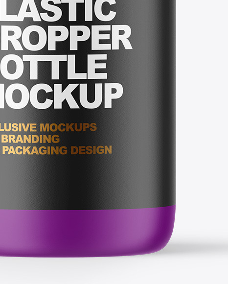 Matte Plastic Dropper Bottle Mockup