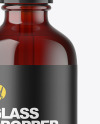 Dark Amber Glass Dropper Bottle Mockup