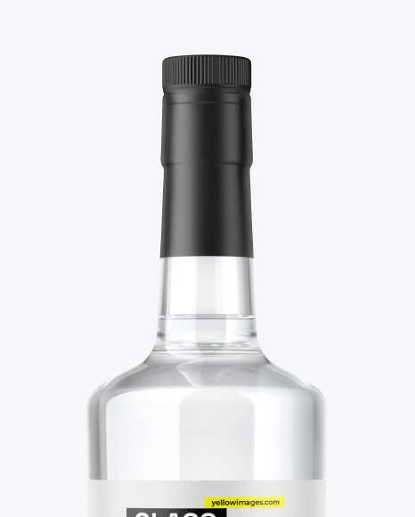 700ml Clear Glass Bottle Mockup