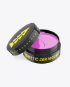 Glossy Cosmetic Jar w/ Patches Mockup