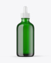 Green Glass Dropper Bottle Mockup