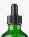 Green Glass Dropper Bottle Mockup