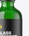 Green Glass Dropper Bottle Mockup