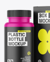 Matte Pills Bottle with Box Mockup