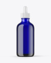 Blue Glass Dropper Bottle Mockup