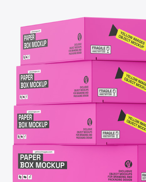 Matte Paper Boxes Mockup