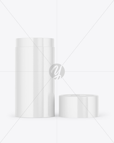 Opened Glossy Textured Tube Mockup