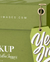 Kraft Paper Box with Label Mockup