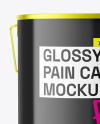 Glossy Paint Can Mockup