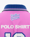 Women&#039;s Short Sleeve Polo Shirt Mockup - Back View