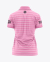 Women&#039;s Short Sleeve Polo Shirt Mockup - Back View