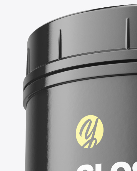 Glossy Protein Jar Mockup