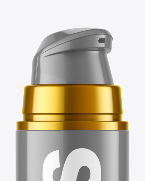 Glossy Airless Pump Bottle Mockup