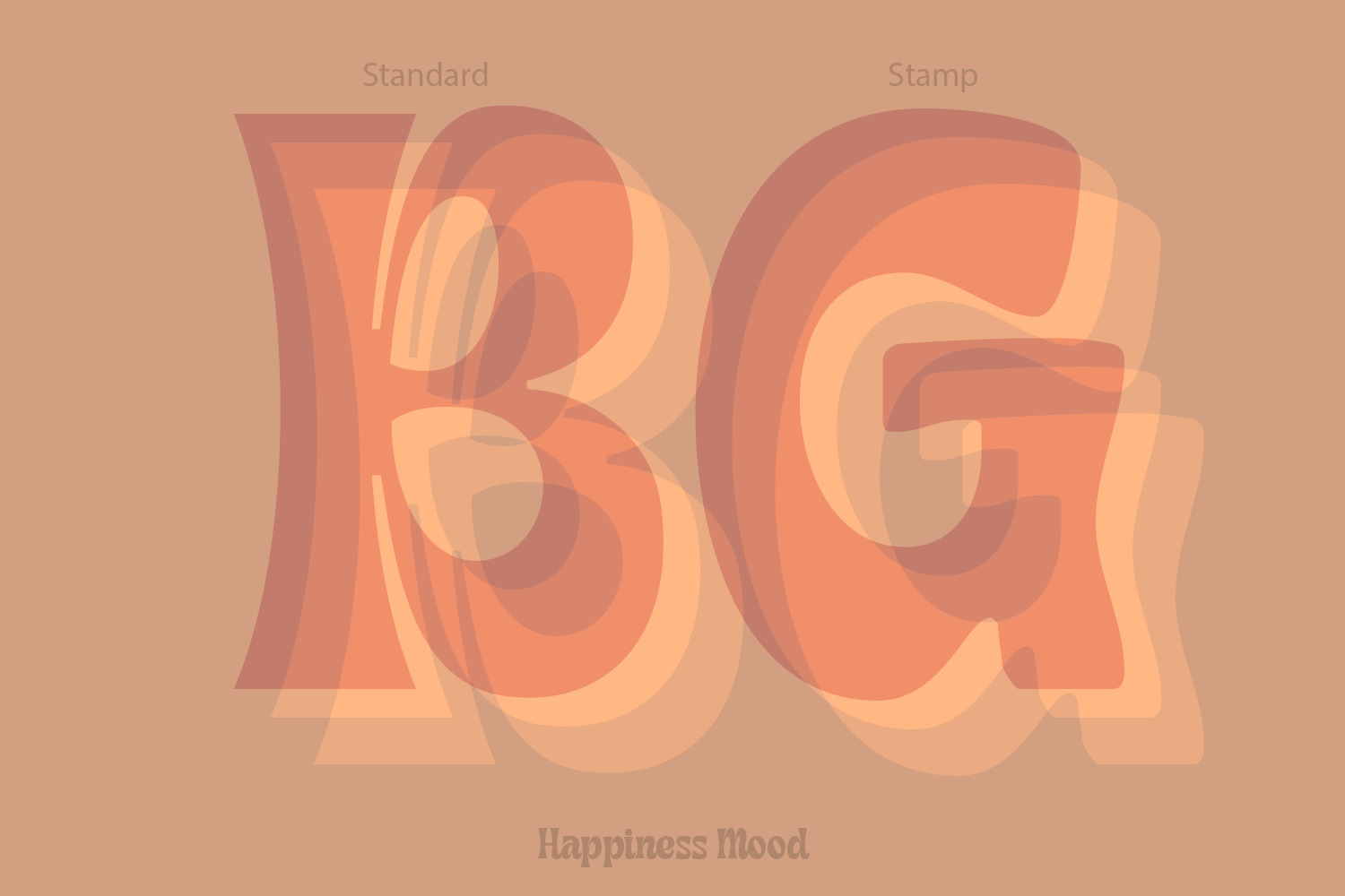 Happiness Mood - Retro Fonts