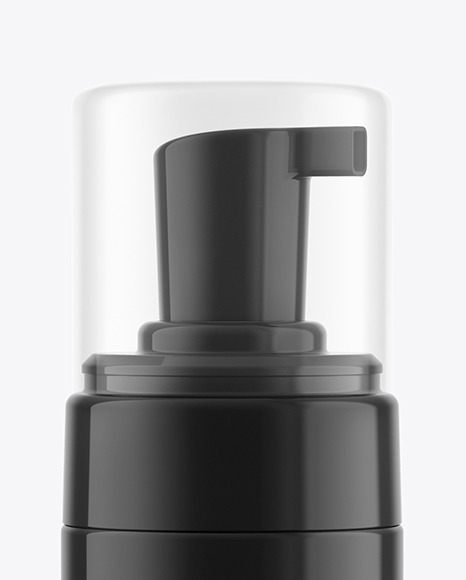 Glossy Cosmetic Bottle with Pump Mockup