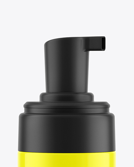 Glossy Cosmetic Bottle with Pump Mockup