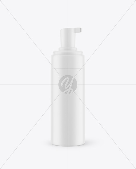 Matte Cosmetic Bottle with Pump Mockup Matte Cosmetic Bottle with Pump Mockup