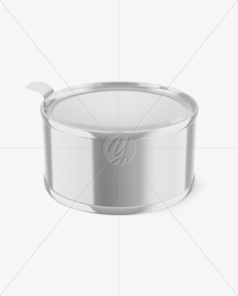 Matte Metallic Tin Can Mockup