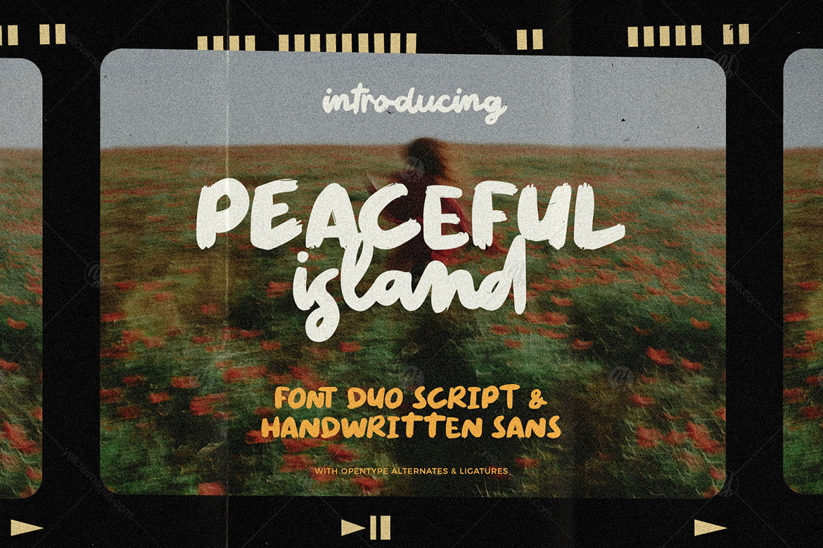 Peaceful Island - Handwritten Font Duo Peaceful Island - Handwritten Font Duo