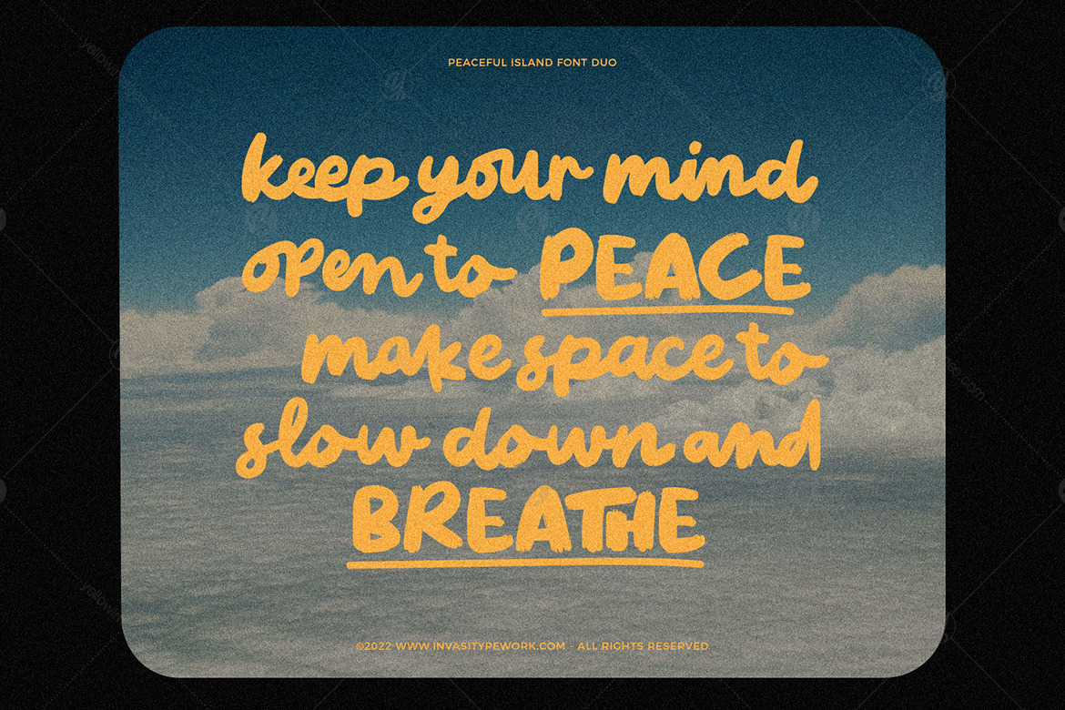 Peaceful Island - Handwritten Font Duo Peaceful Island - Handwritten Font Duo