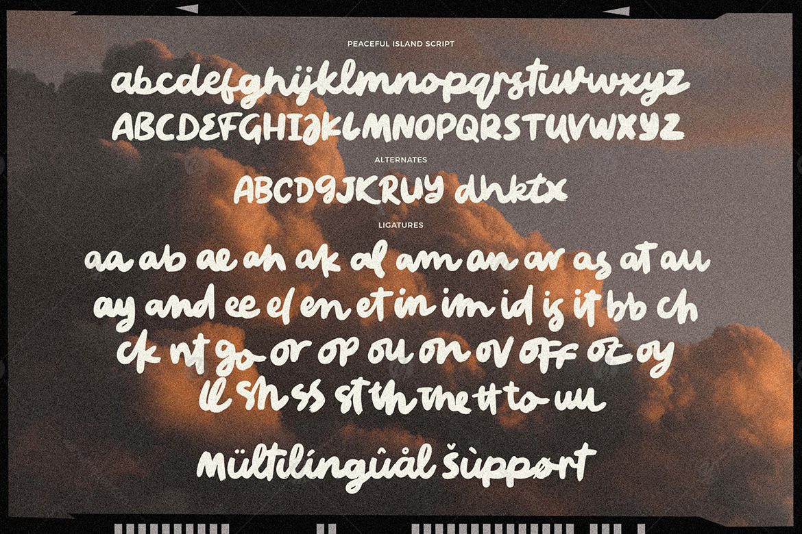 Peaceful Island - Handwritten Font Duo Peaceful Island - Handwritten Font Duo