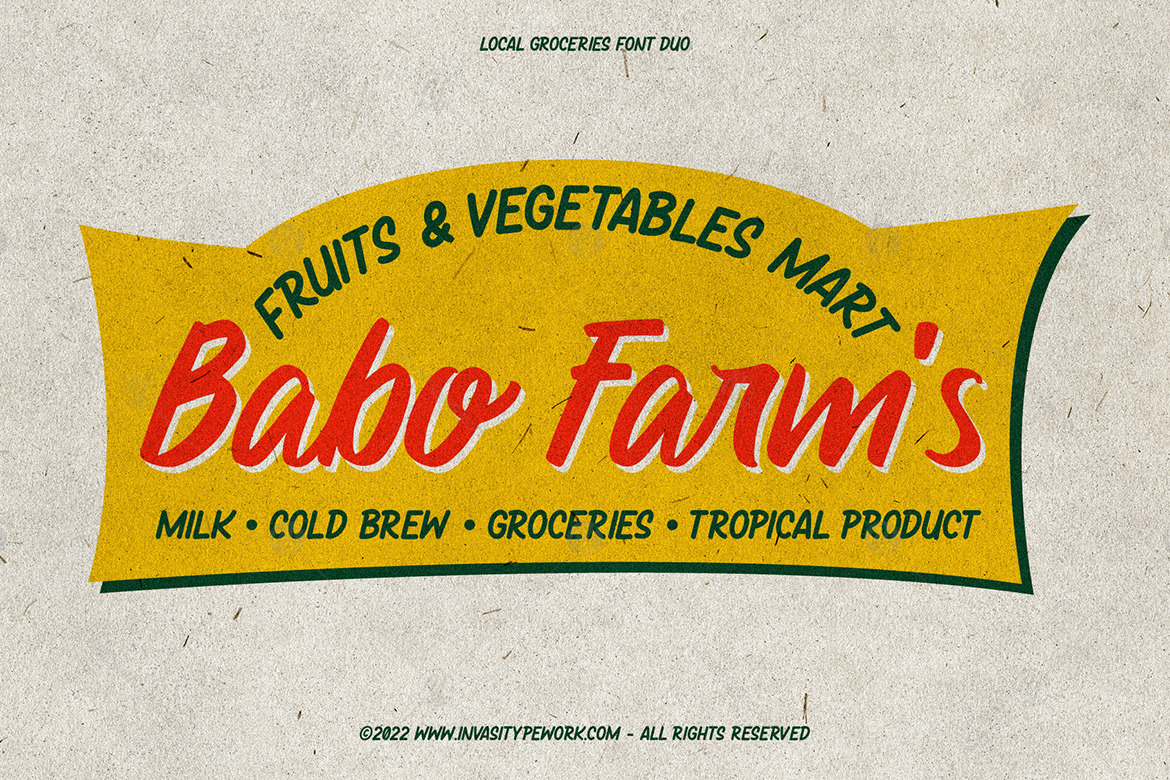 Local Groceries - Handwritten Font Duo Local Groceries - Handwritten Font Duo