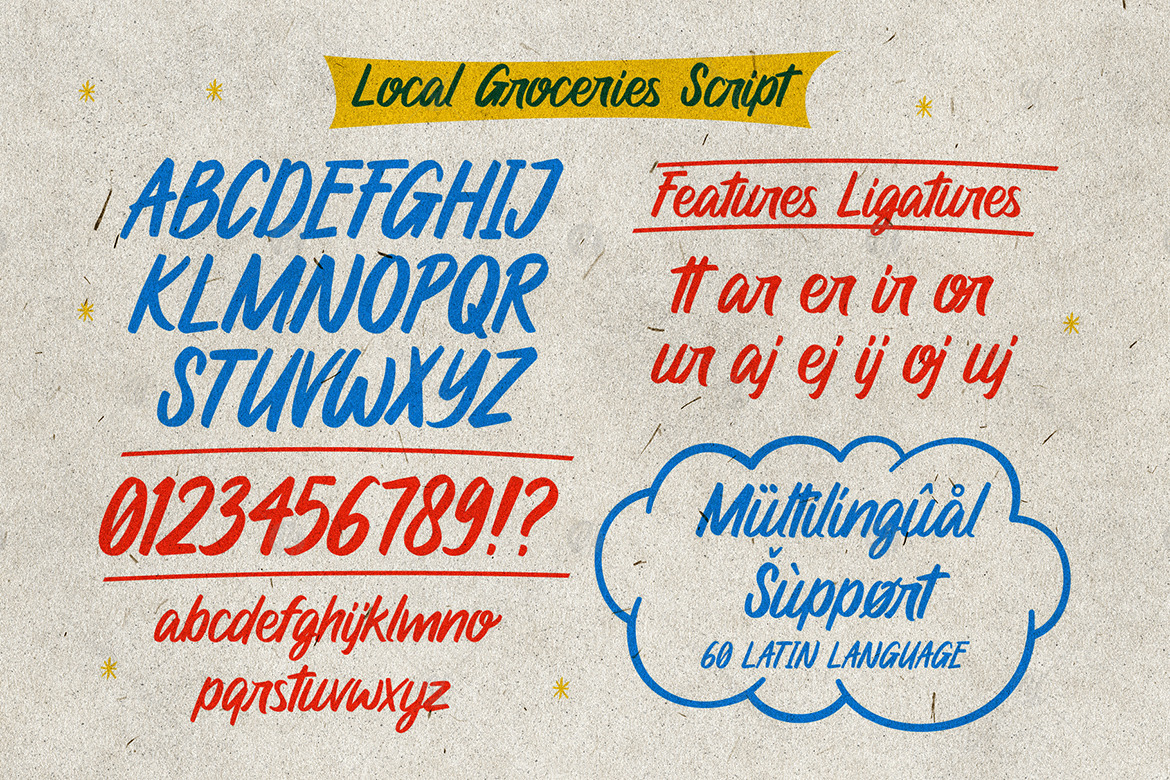 Local Groceries - Handwritten Font Duo Local Groceries - Handwritten Font Duo