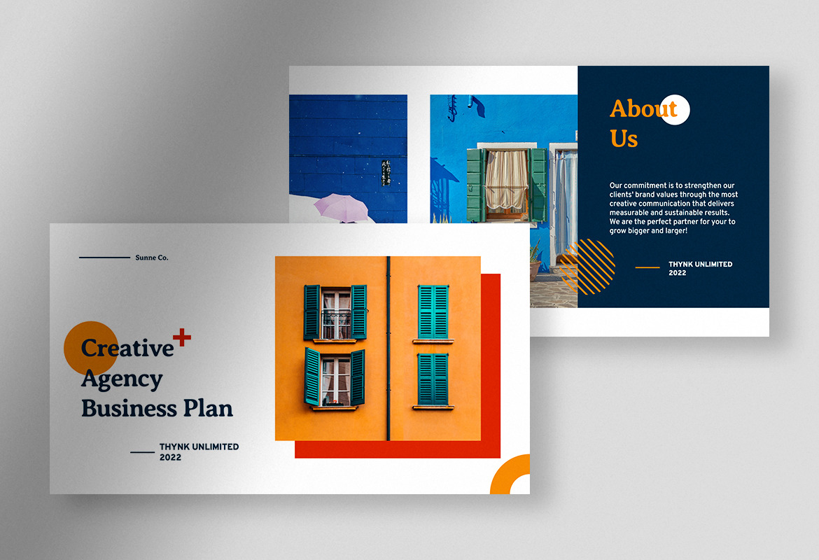 Sunne – White Creative Agency Business Plan Presentation