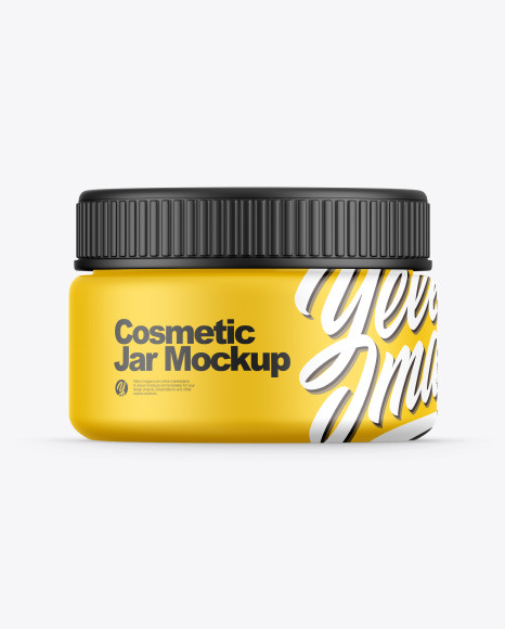 Matte Cosmetic Jar Mockup