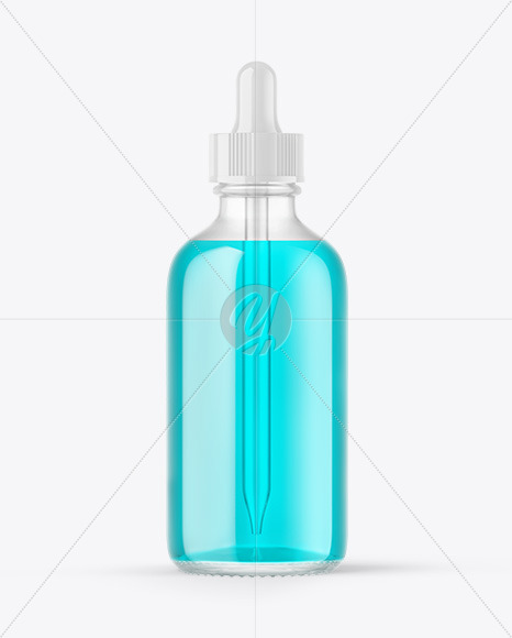 Clear Glass Dropper Bottle Mockup