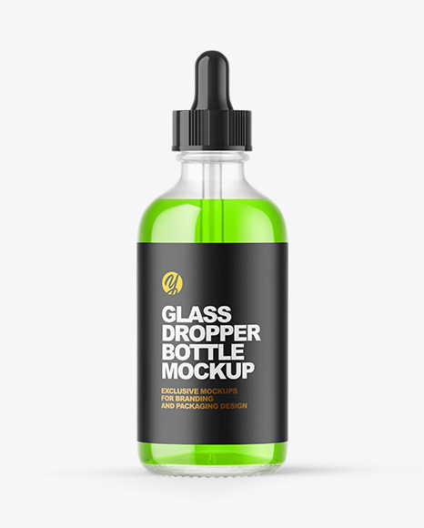 Clear Glass Dropper Bottle Mockup - Oil dropper bottle mockup