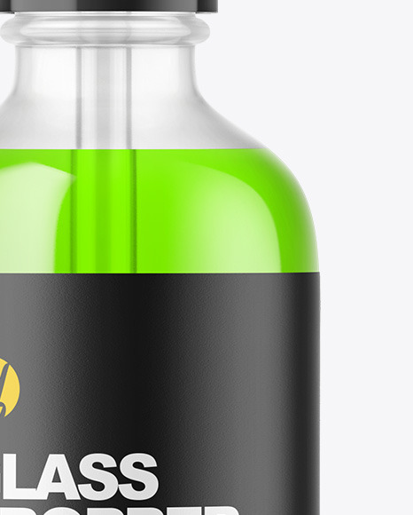 Clear Glass Dropper Bottle Mockup