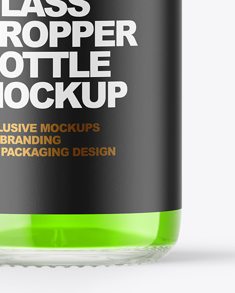 Clear Glass Dropper Bottle Mockup