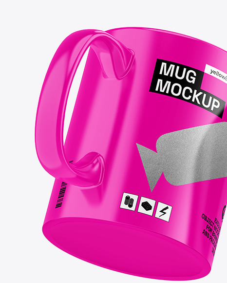 Two Glossy Mugs Mockup