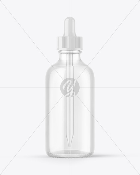 Clear Glass Dropper Bottle Mockup