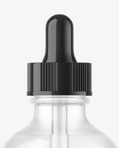 Clear Glass Dropper Bottle Mockup