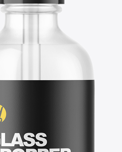 Clear Glass Dropper Bottle Mockup