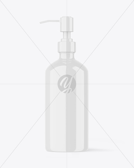 Glossy Pump Bottle Mockup