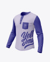 Long Sleeve T-Shirt Mockup - Halfside Front View