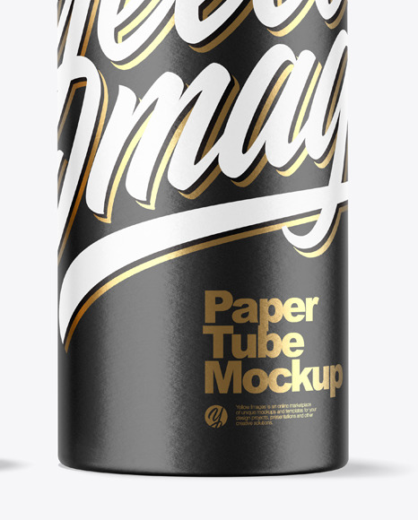 Glossy Dropper Bottle with Paper Tube Mockup