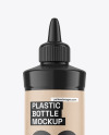 Glossy Bottle with Kraft Label Mockup