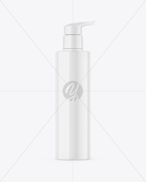 Glossy Bottle W/ Pump Mockup