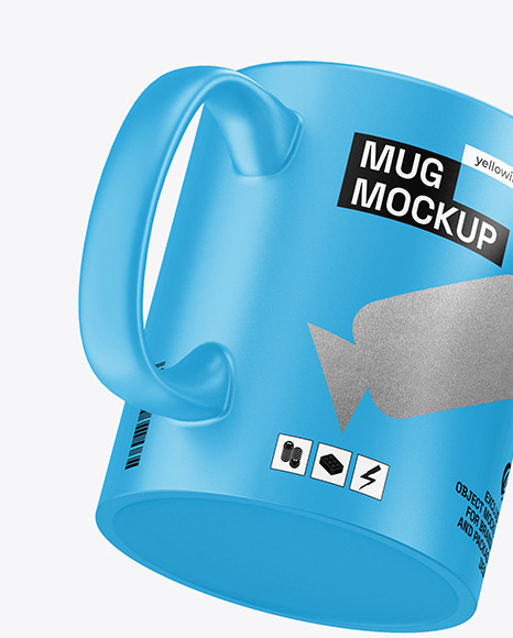 Two Matte Mugs Mockup