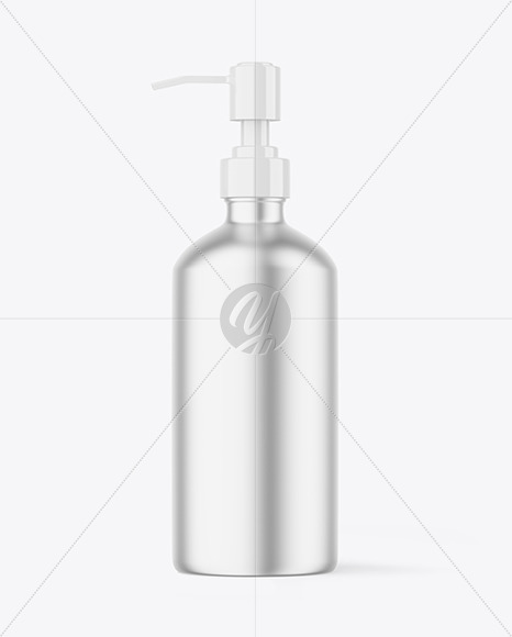 Metallic Pump Bottle Mockup