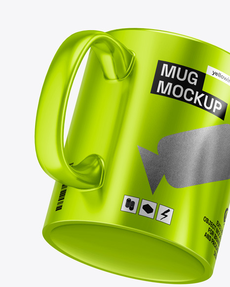 Two Matte Metallic Mugs Mockup