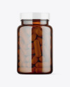 Amber Pills Bottle Mockup