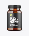 Amber Pills Bottle Mockup