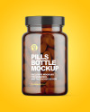 Amber Pills Bottle Mockup